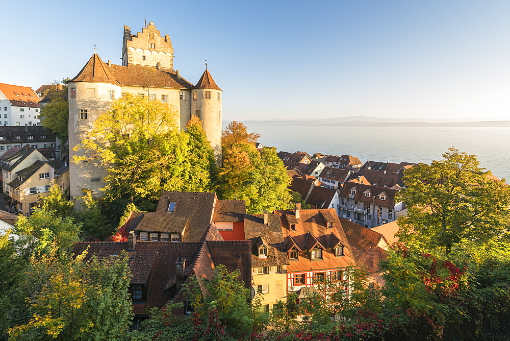 Old Castle from an elevated point of view, Meersburg, Baden-Wurttemberg, Germany, Europe