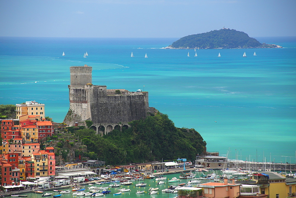 The fortress of Lerici, coast of Liguria, Italy, Europe