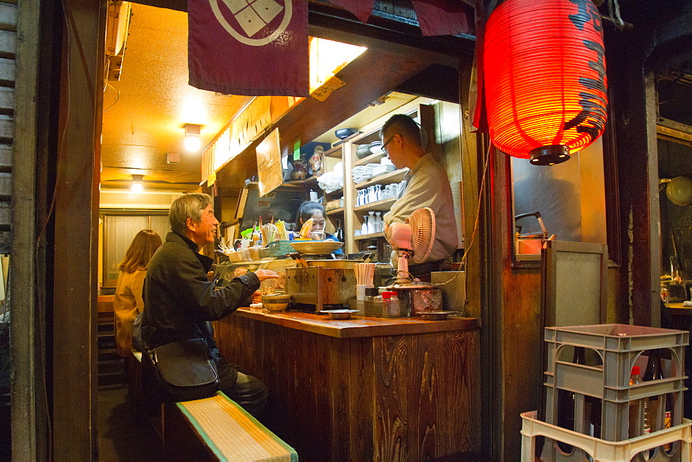 A yakatori (grilled bamboo skewered meat) restaurant of Shinjunku, Tokyo, Japan, Asia