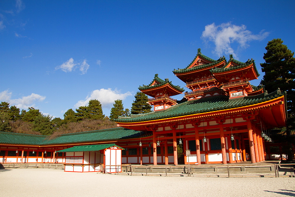 The Heian Jingu Shrine of Sakyo-ku, Kyoto, Japan, Asia