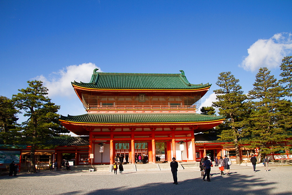 The Heian Jingu Shrine of Sakyo-ku, Kyoto, Japan, Asia