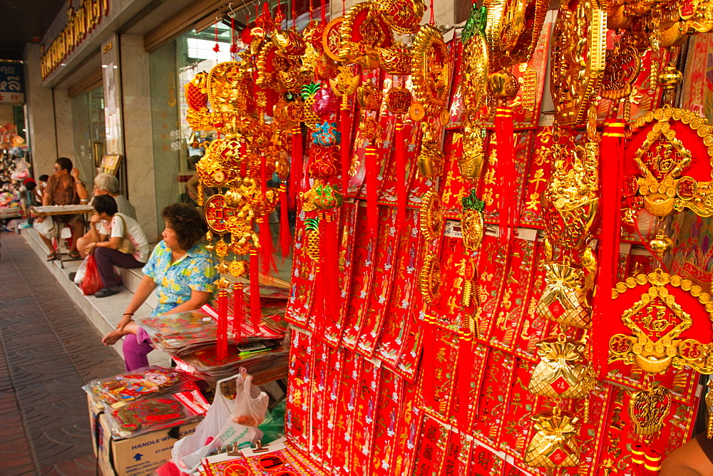 Chinese New Year lucky charms, China Town, Bangkok, Thailand, Southeast Asia, Asia