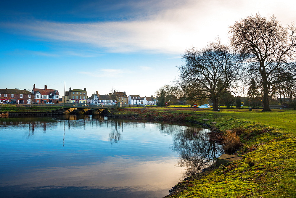 Still waters of the Causeway at Godmanchester, Cambridgeshire, England, United Kingdom, Europe