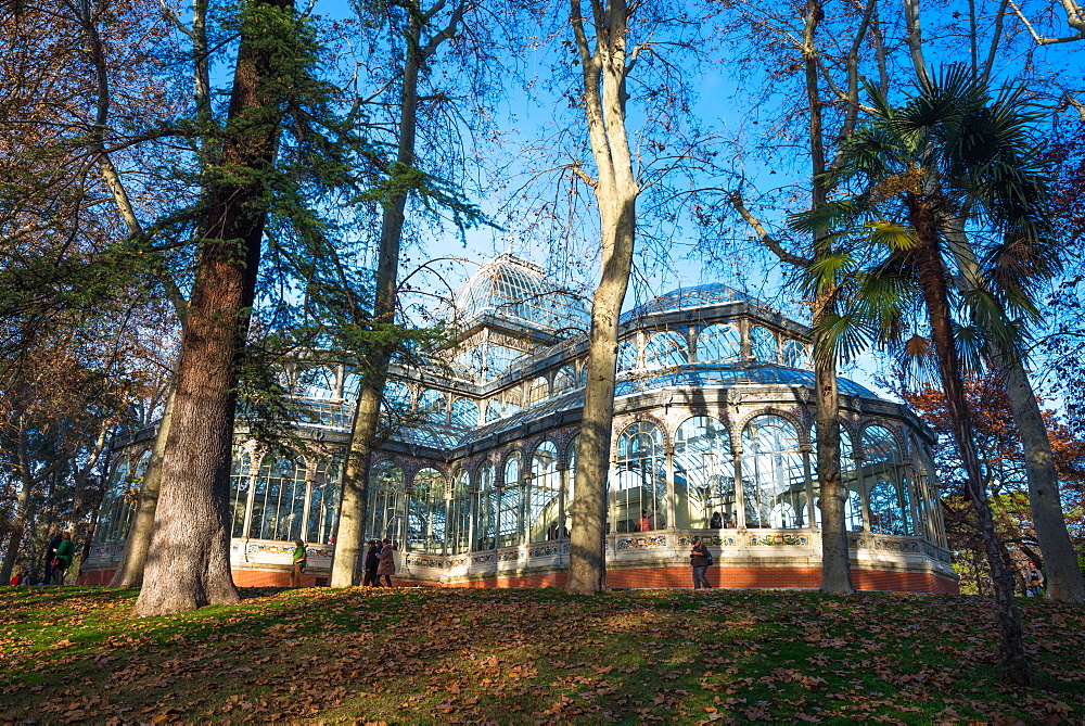 Crystal Palace in Retiro Park, Madrid, Spain, Europe