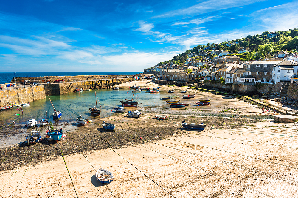 The picturesque fishing village of Mousehole, Cornwall, England, United Kingdom, Europe