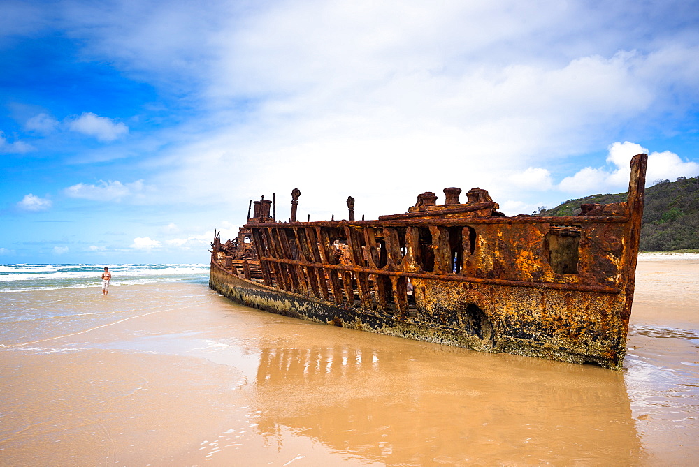 Maheno Shipwreck, Fraser Island, UNESCO World Heritage Site, Queensland, Australia, Pacific