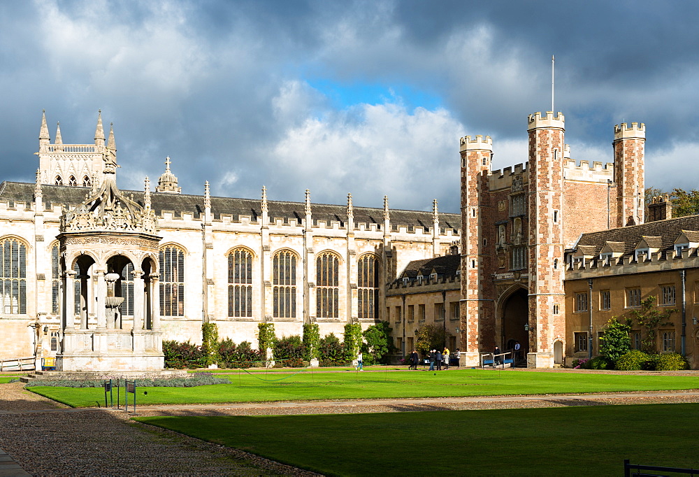 Trinity Great Court, Trinity College, University of Cambridge, Cambridge, Cambridgeshire, England, United Kingdom, Europe