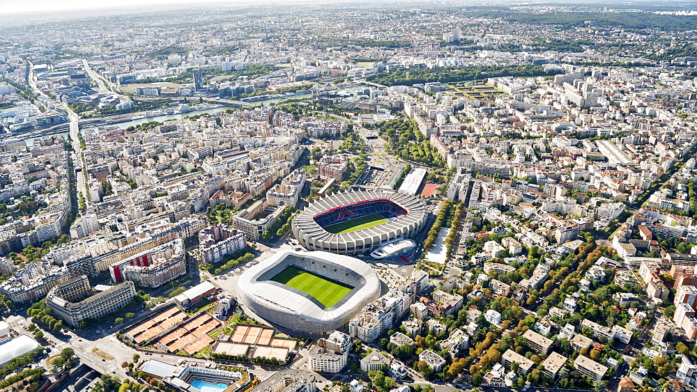 Aerial view of Stadion Le Parc des Princes, Stadion Jean Bouin, Paris, France, Europe