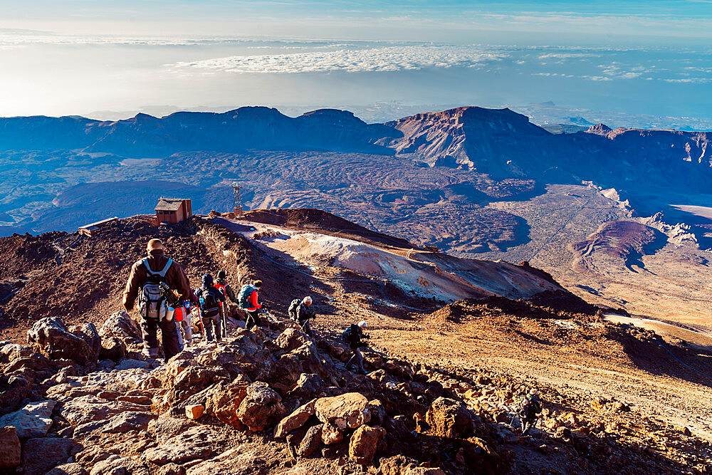 View of El Teide volcano, Teide National Park, UNESCO World Heritage Site, Tenerife, Canary Islands, Spain, Atlantic, Europe