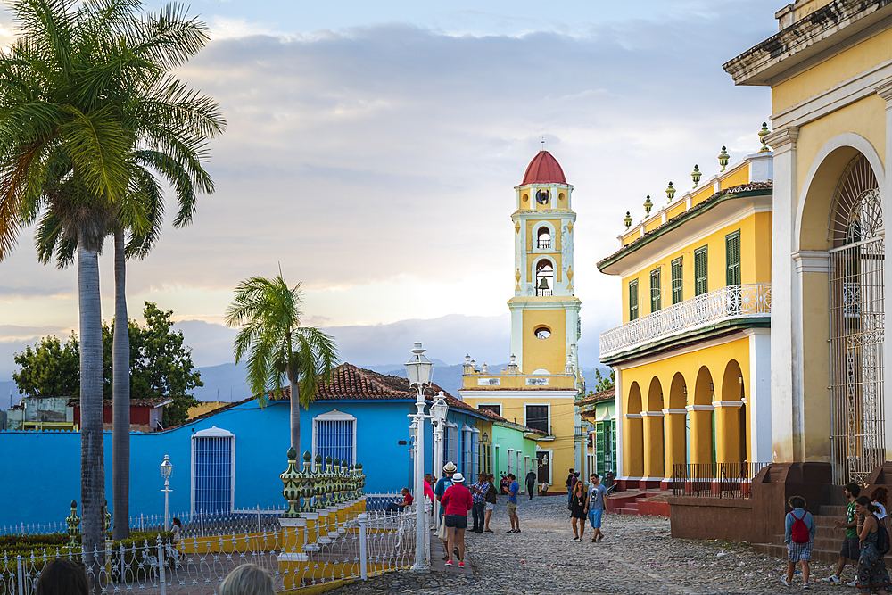 View of Bell Tower and Trinidad, UNESCO World Heritage Site, Sancti Spiritus, Cuba, West Indies, Caribbean, Central America