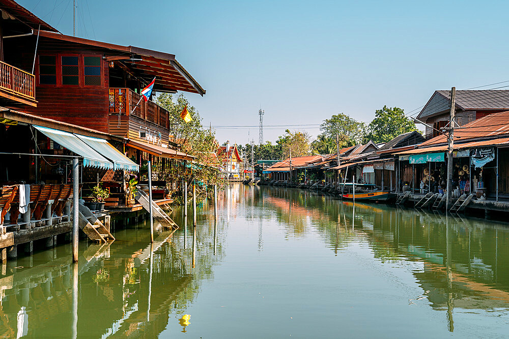 Emtpy Amphawa Floating Market, Bangkok, Thailand, Southeast Asia, Asia