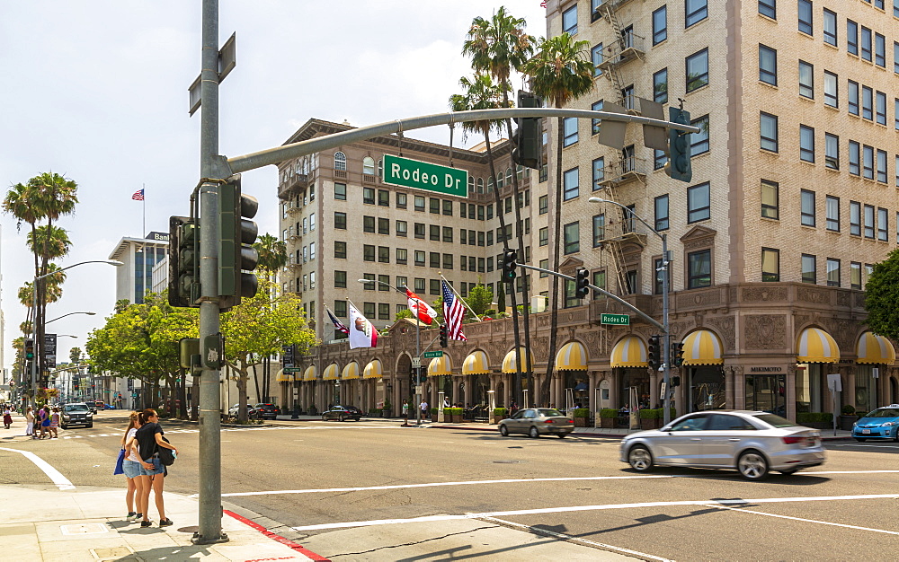 Rodeo Drive, Beverly Hills, Los Angeles, California, United States of America, North America