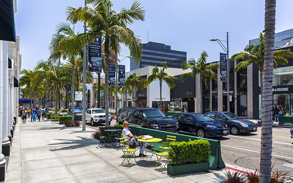 Rodeo Drive, Beverly Hills, Los Angeles, California, United States of America, North America