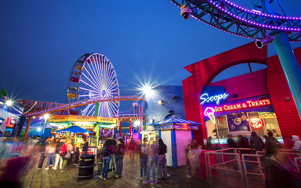 Santa Monica Pier, Pacific Park, Beach, Santa Monica, Los Angeles, California, United States of America, North America