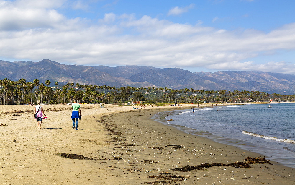 Santa Barbara beach, Malibu Mountains, California, United States of America, North America