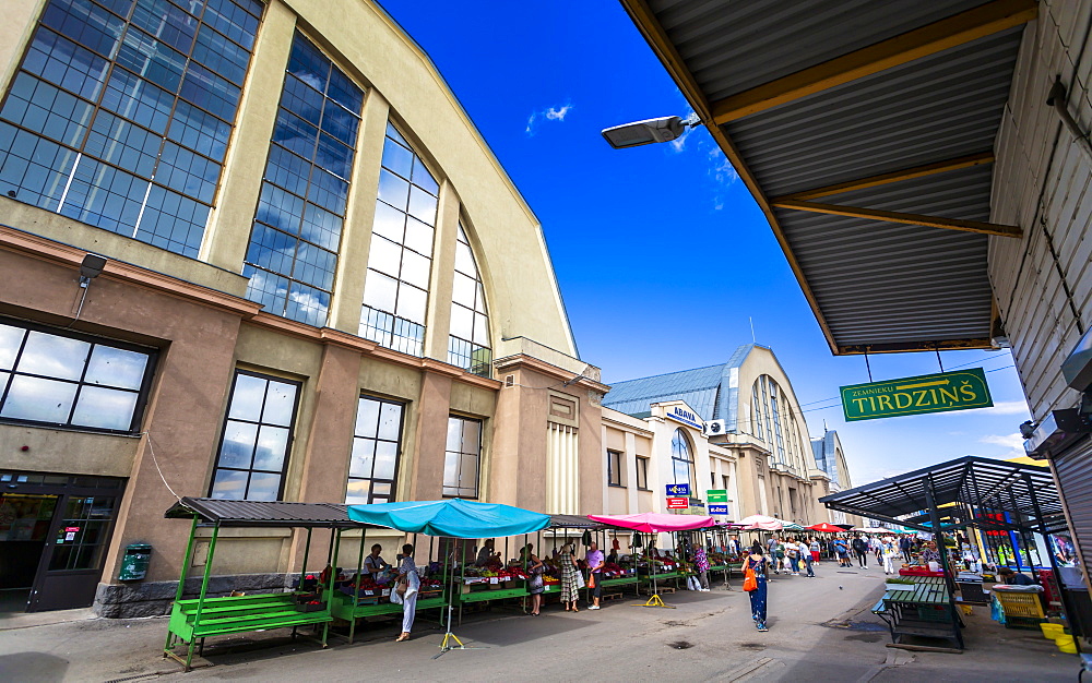 Exterior of Riga Central Market, Riga, Latvia, Baltic States, Europe