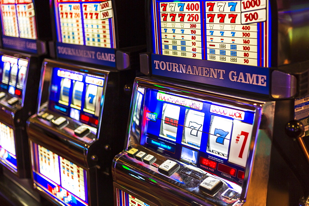 Gambling machines in Hotel and Casino, Las Vegas, Nevada, United States of America, North America