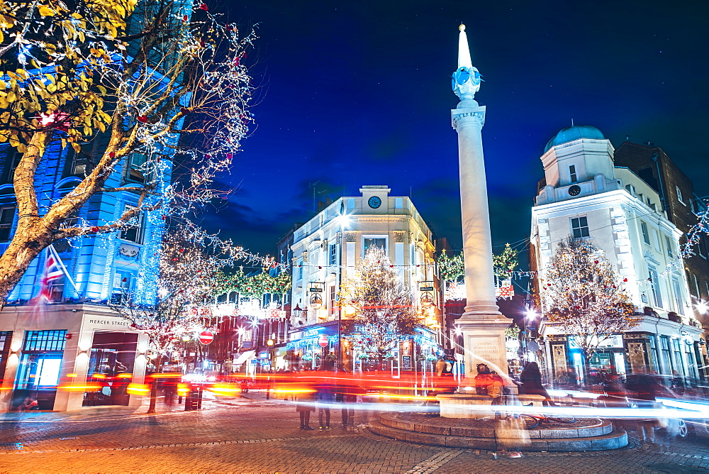 Seven Dials, Covent Garden at night, London, England, United Kingdom, Europe