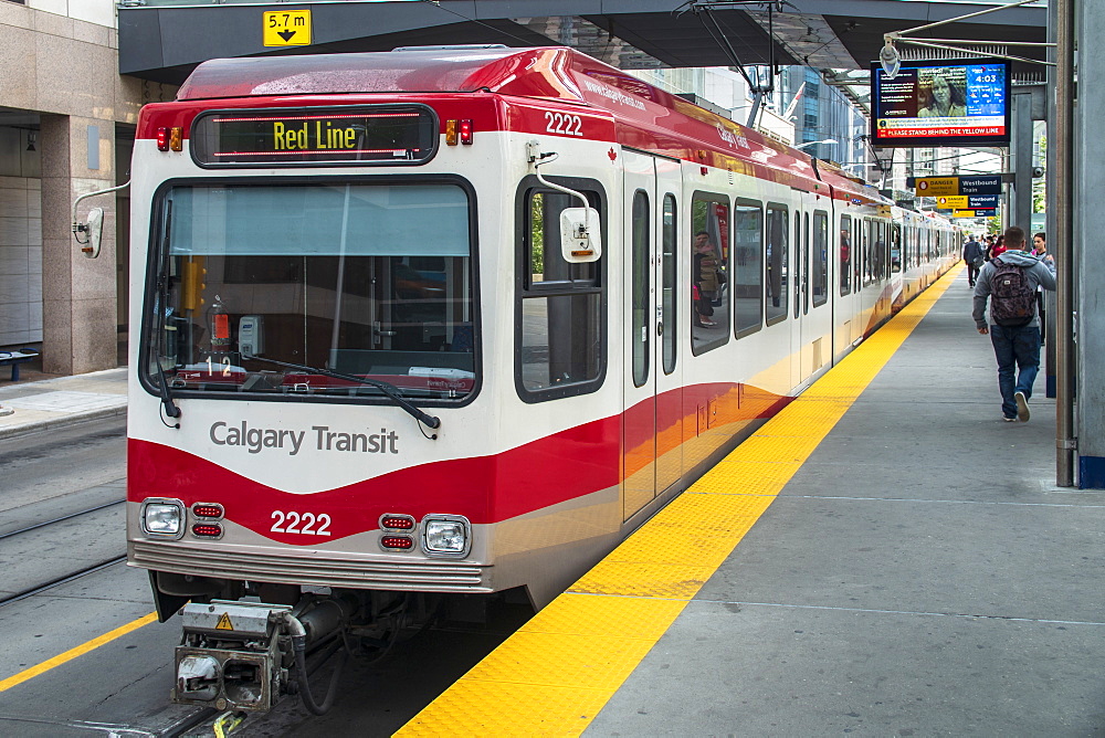 Downtown Calgary train station, Alberta, Canada, North America