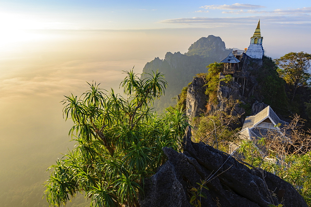 The Floating Pagodas of Wat Chaloem Phra Kiat Phrachomklao Rachanusorn Temple, Lampang, Thailand, Southeast Asia, Asia