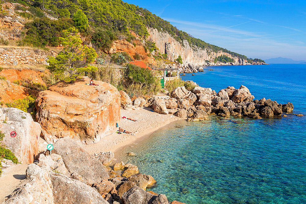 Skala Beach near Sveta Nedjelja on Hvar Island, Croatia, Europe