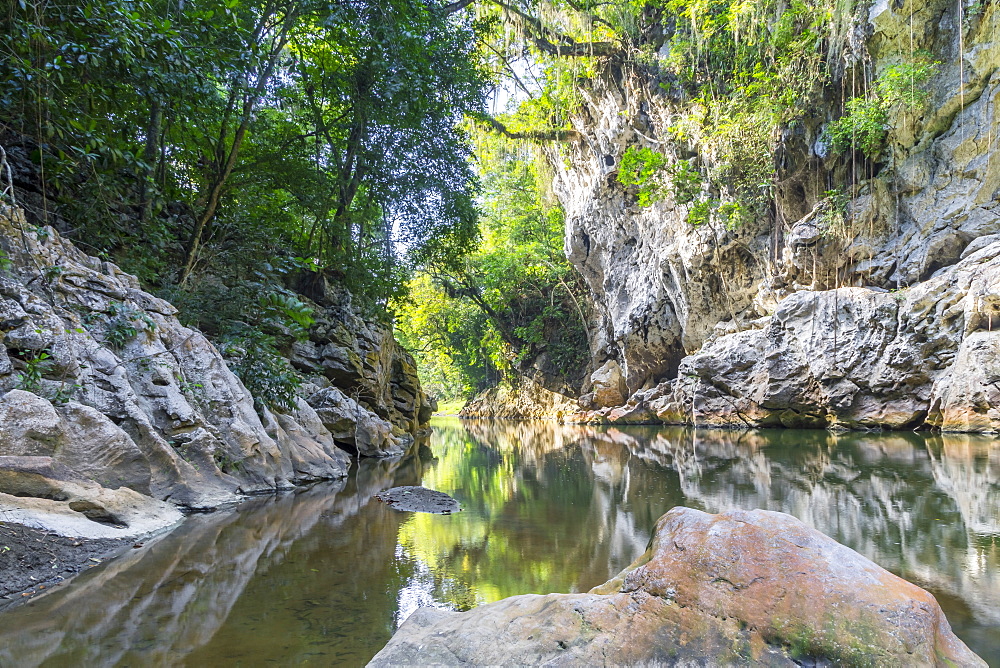 Canyon El Boqueron near El Estor and Rio Dulce, Guatemala, Central America