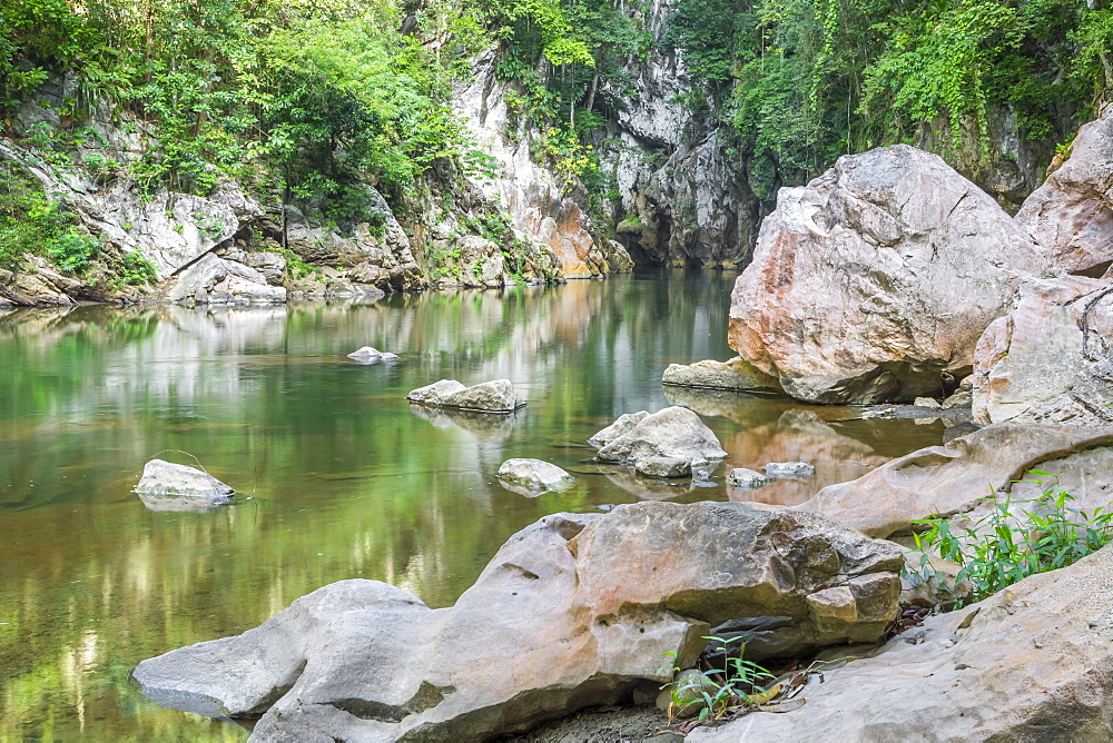 Canyon El Boqueron near El Estor and Rio Dulce, Guatemala, Central America