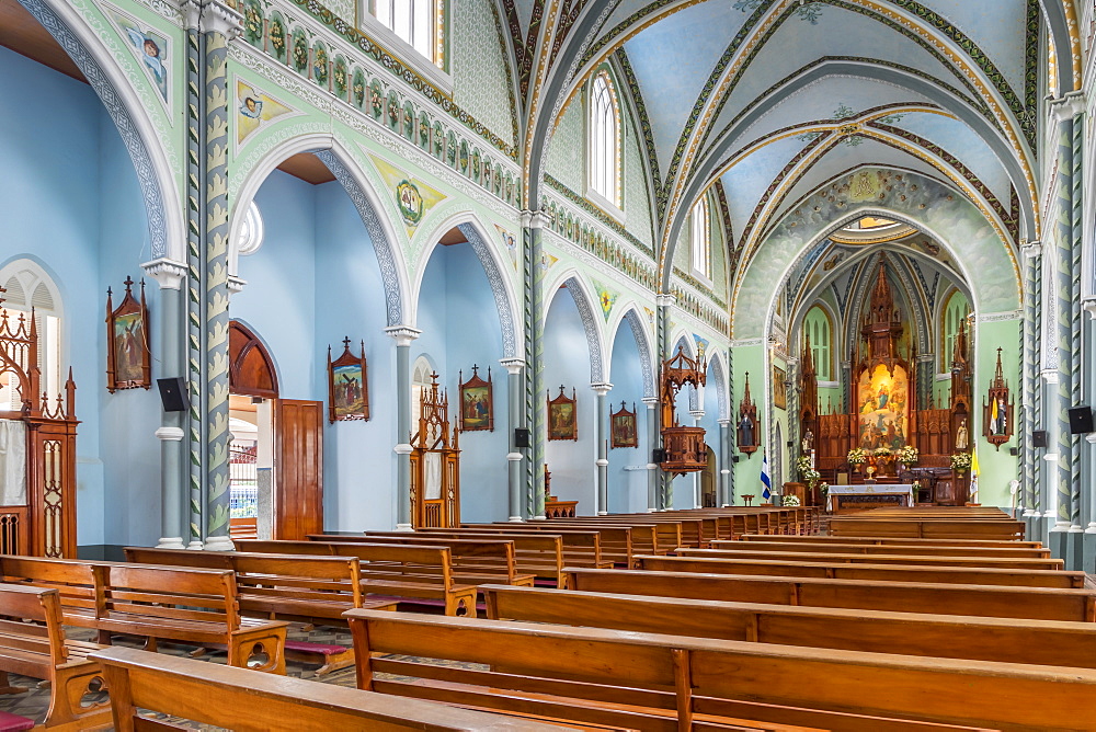 Interior of the Maria Auxiliadora Church in Granada, Nicaragua, Central America