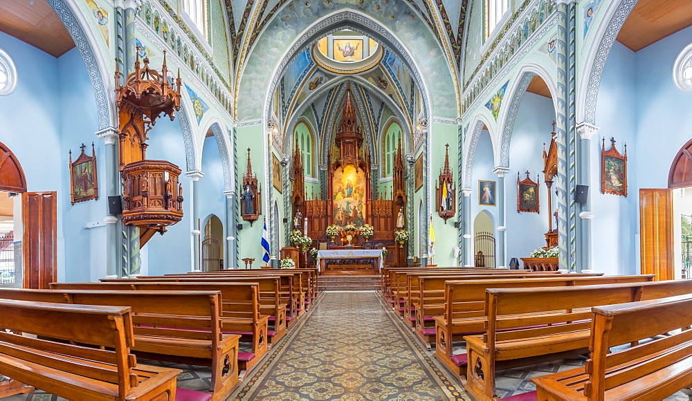 Interior of the Maria Auxiliadora Church in Granada, Nicaragua, Central America