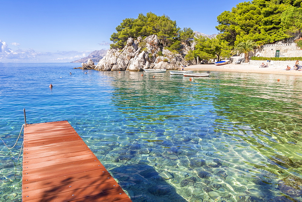 The famous Podrace Beach near Brela and Makarska, Croatia, Europe