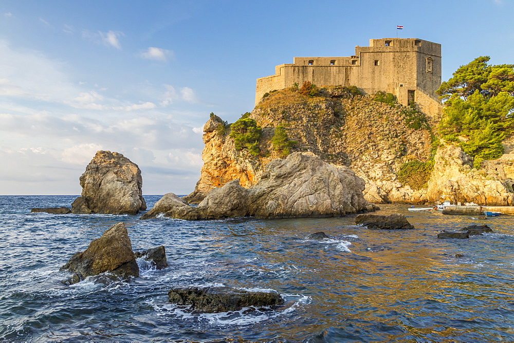 The fortress Lovrijenac outside the old town of Dubrovnik, Croatia, Europe