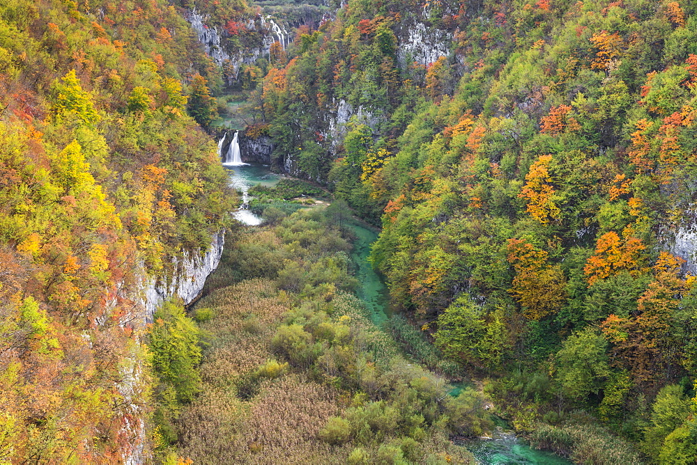 Korana River near Plitvice Lakes during autumn, Croatia, Europe