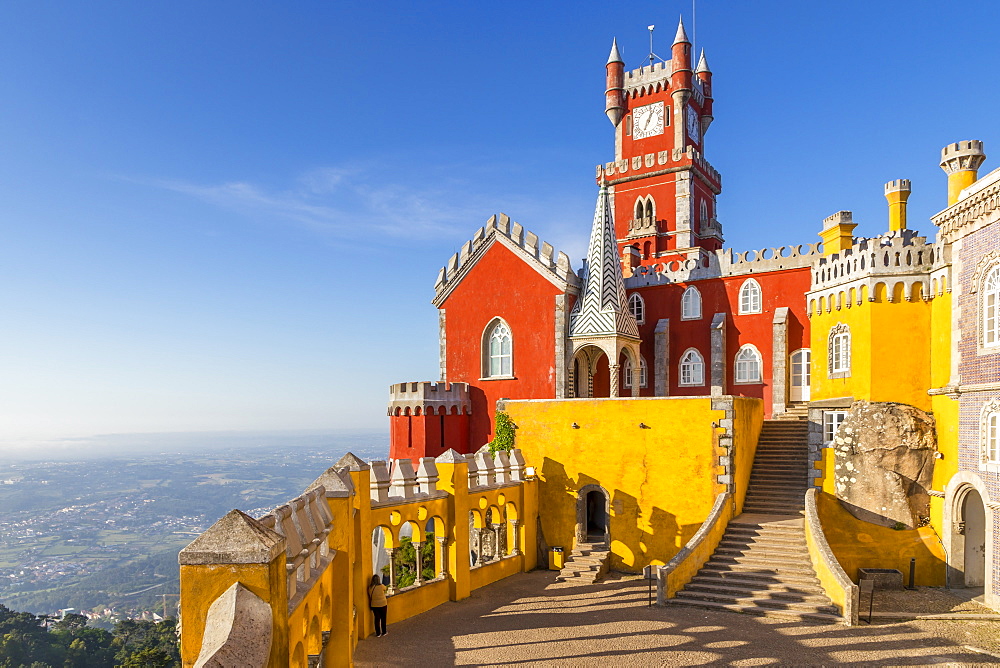 The Pena Palace, UNESCO World Heritage Site, near Sintra, Portugal, Europe