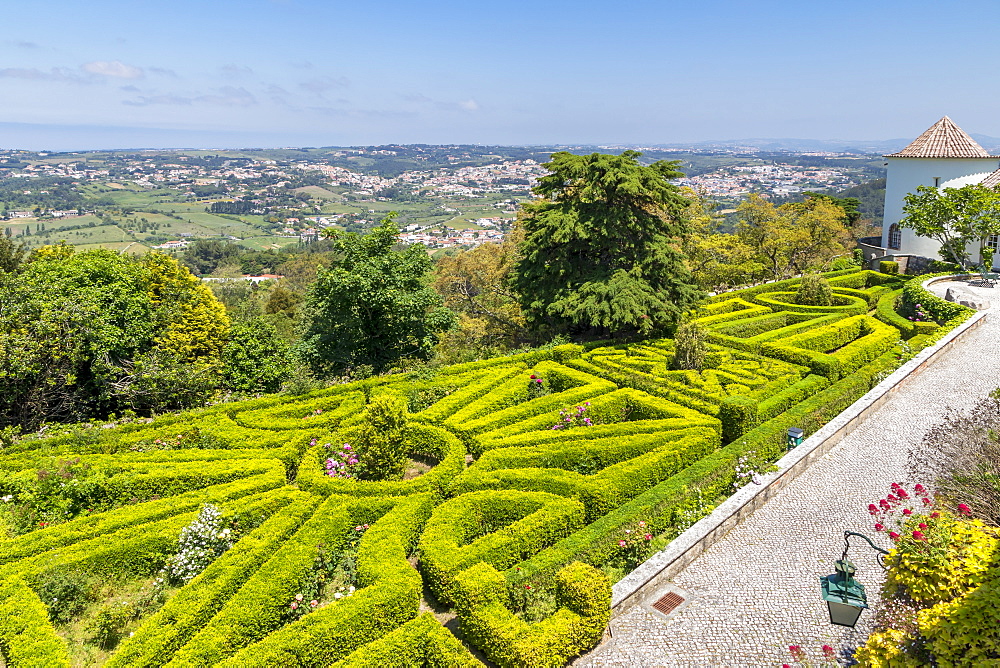 The garden of Seteais Palace near Sintra, Portugal, Europe