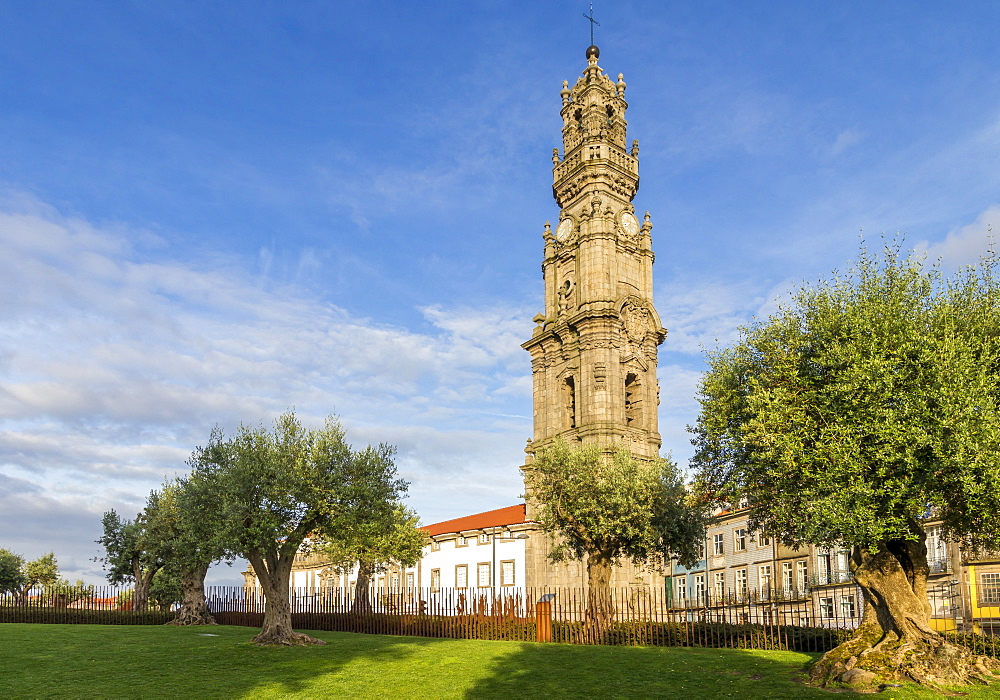 The bell tower of the Clerigos Church, Porto, Portugal, Europe