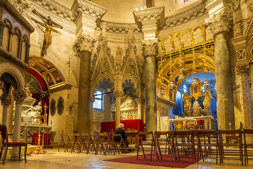 Interior of the Sveti Duje Cathedral in Split, Croatia, Europe