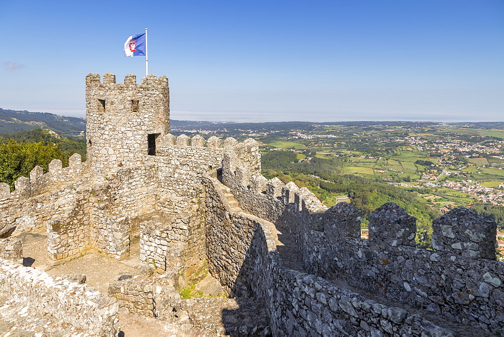 The Moorish Castle above Sintra, UNESCO World Heritage Site, Sintra, Portugal, Europe