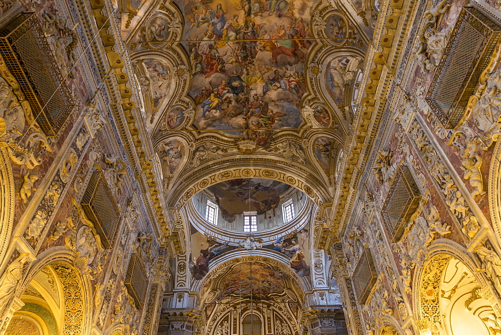 Interior of the Santa Caterina d'Alessandria Church, Palermo, Sicily, Italy, Europe