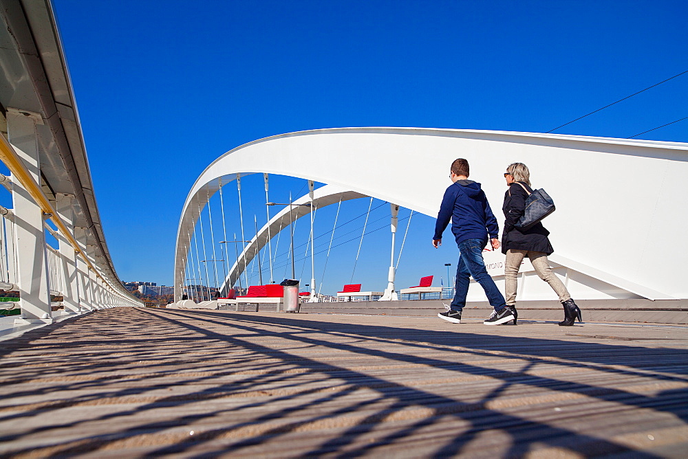 Raymond Barre Bridge, Lyon, Auvergne-Rhone-Alpes, France, Europe