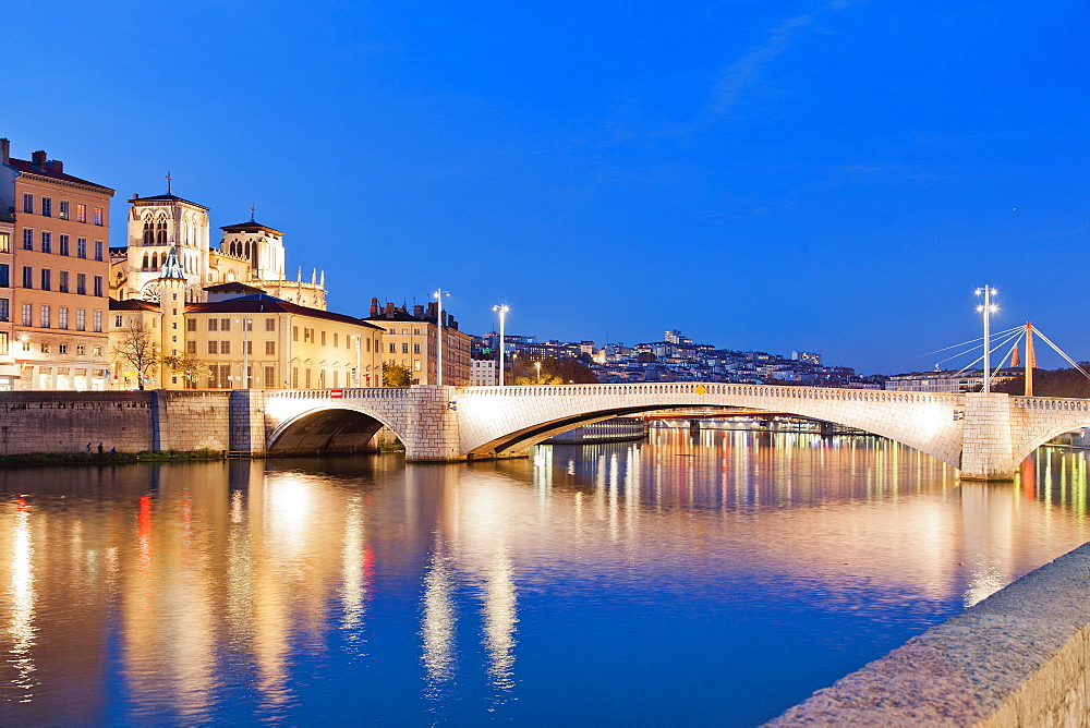 Pont Bonaparte, Lyon, Auvergne-Rhone-Alpes, France, Europe