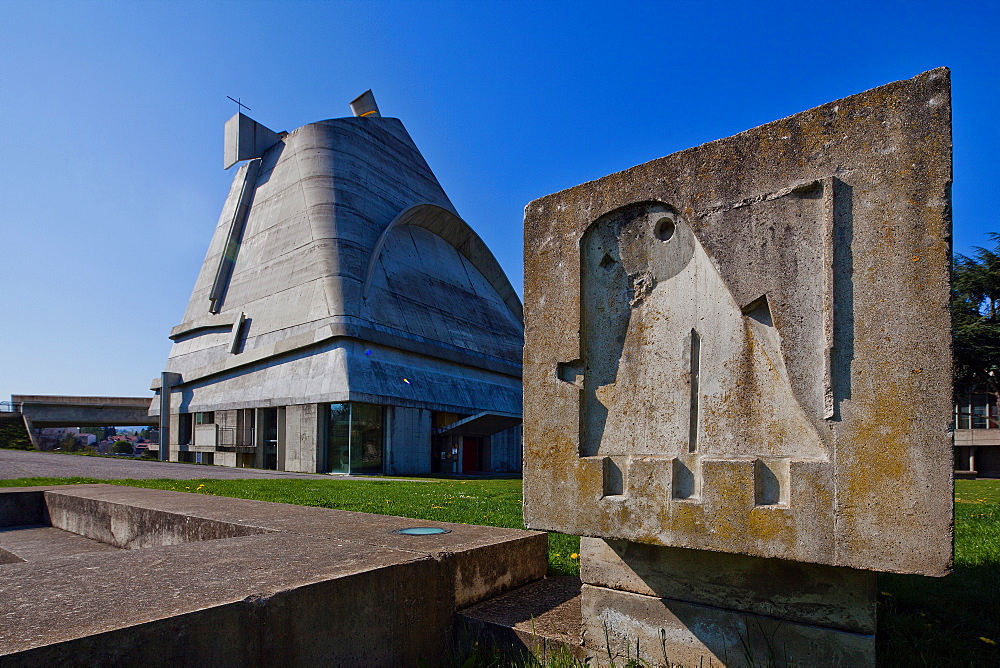 Eglise Saint-Pierre, Site Le Corbusier, Firminy, Loire Department, Auvergne-Rhone-Alpes, France, Europe