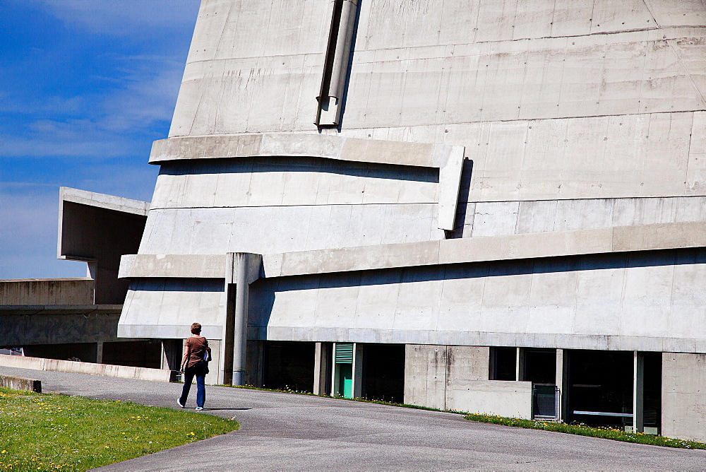 Eglise Saint-Pierre, Site Le Corbusier, Firminy, Loire Department, Auvergne-Rhone-Alpes, France, Europe