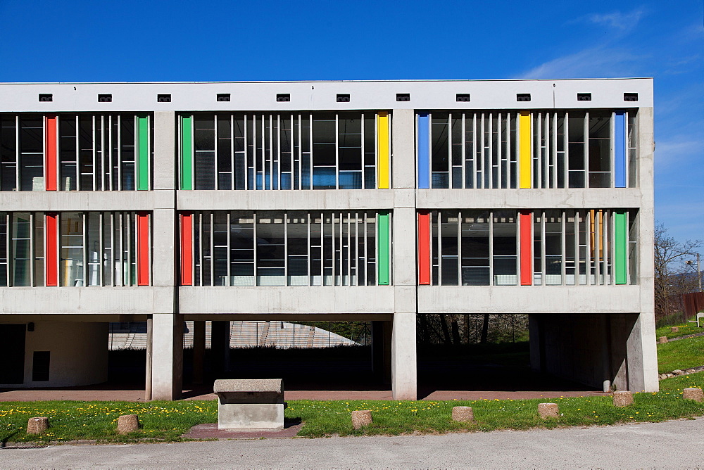 Le Corbusier's Maison de la Culture, Site Le Corbusier, Firminy, Loire Department, Auvergne-Rhone-Alpes, France, Europe