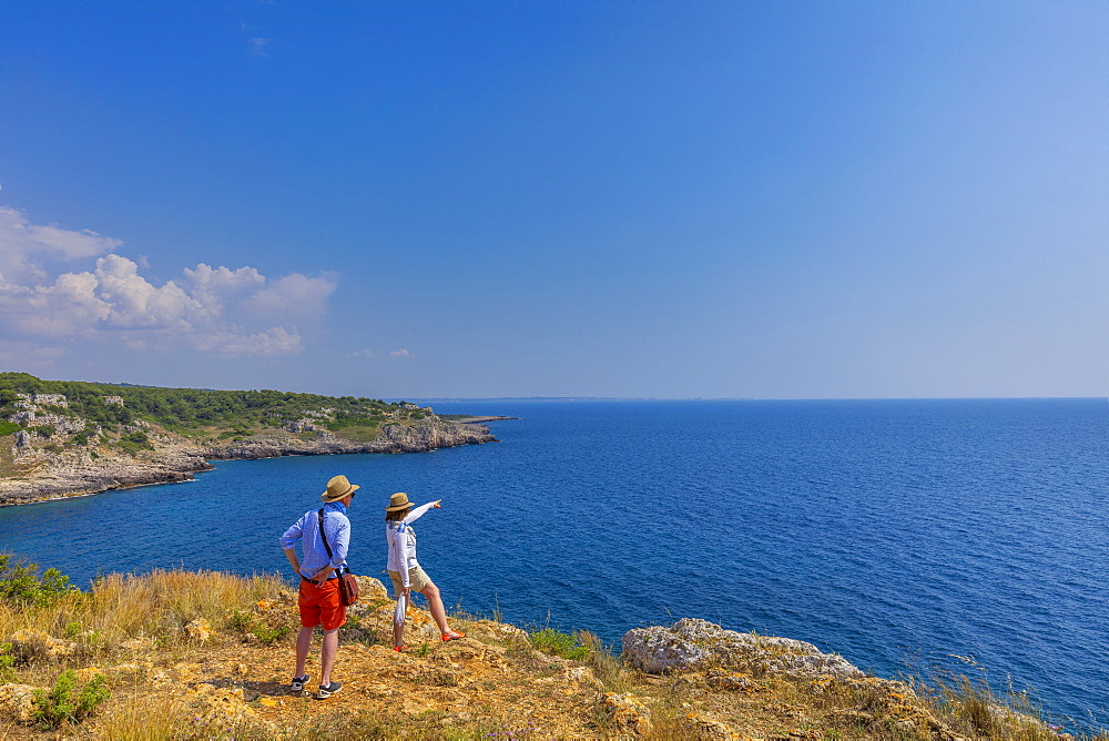 View of the Bay of Torre Uluzzo, Nardo, Puglia, Italy, Europe