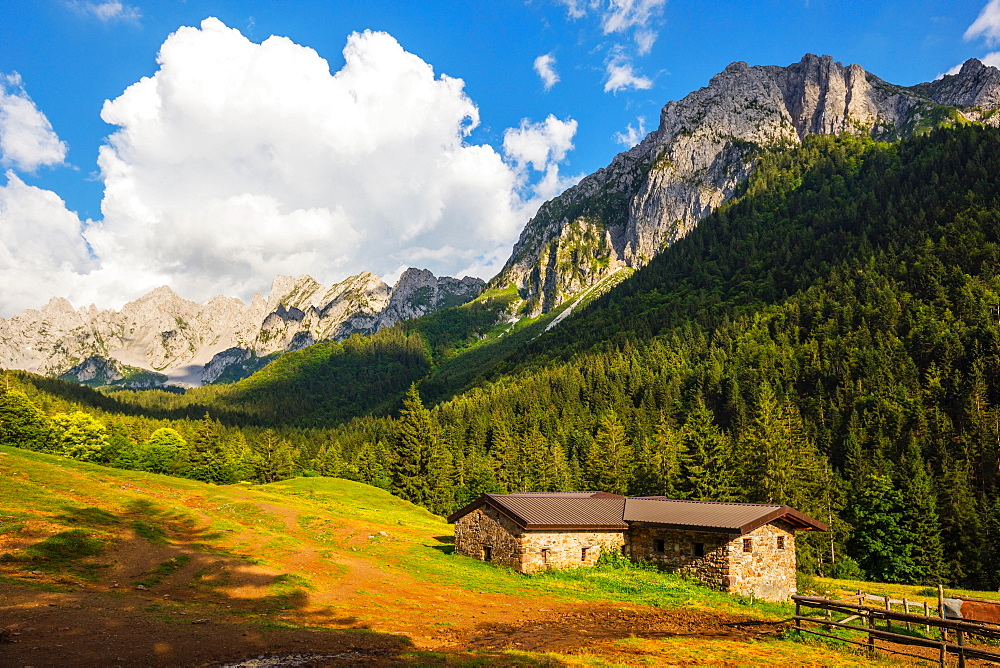 On the way to the Passo dei Campelli, Val di Scalve, Lombardy, Italy, Europe