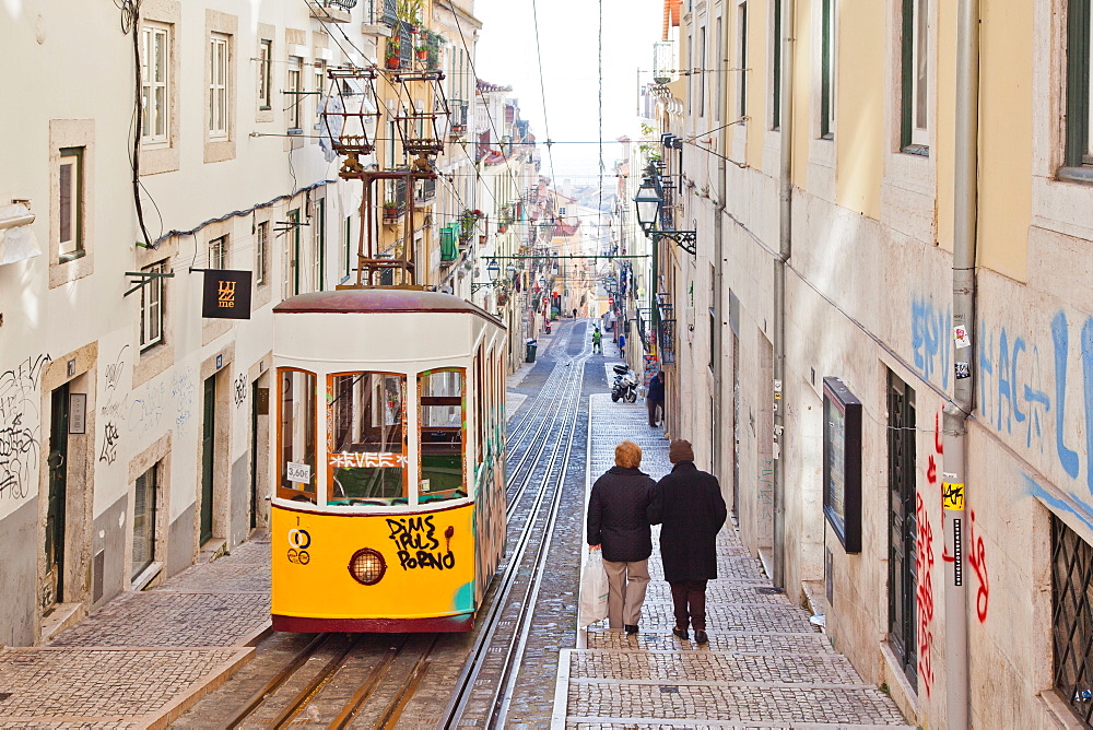 Elevador da Bica, Lisbon, Portugal, Europe