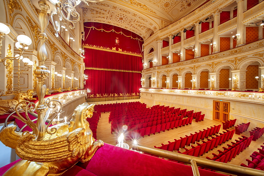 Galli Theater, Piazza Cavour, Rimini, Emilia Romagna, Italy, Europe