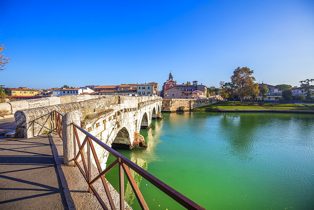 The Bridge of Tiberius, Rimini, Emilia Romagna, Italy, Europe