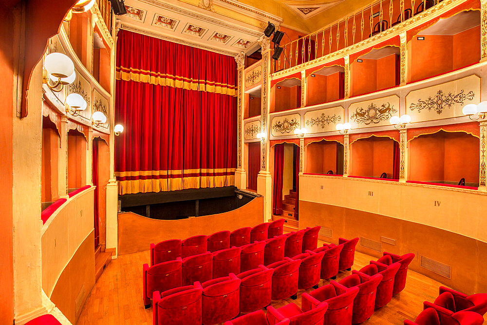 Caporali Theater, Panicale, Umbria, Italy, Europe