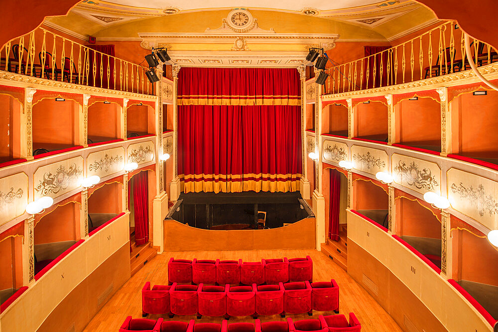 Caporali Theater, Panicale, Umbria, Italy, Europe